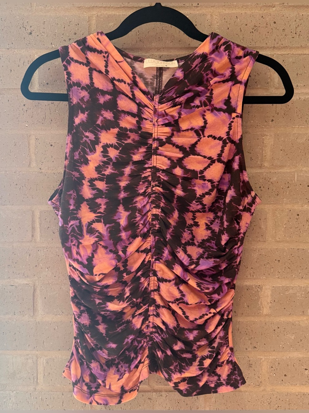 • ULLA JOHNSON • Allie V-Neck Sleeveless Top • Color: WISTERIA •